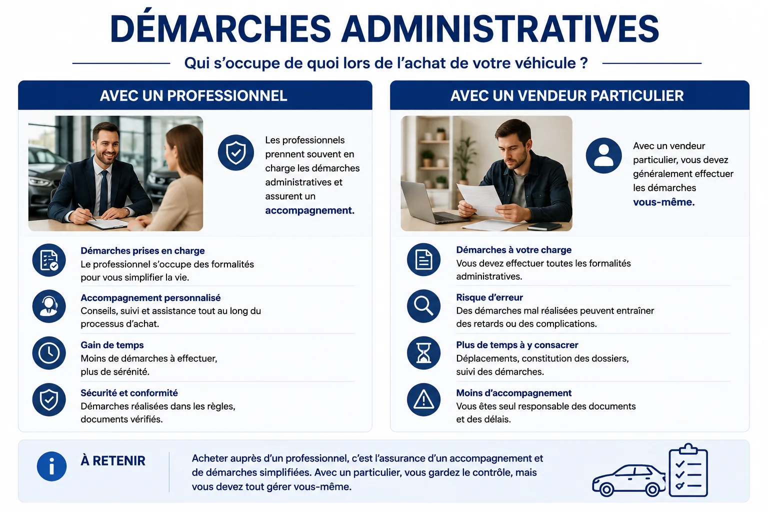 Démarches d'achat : professionnel vs particulier