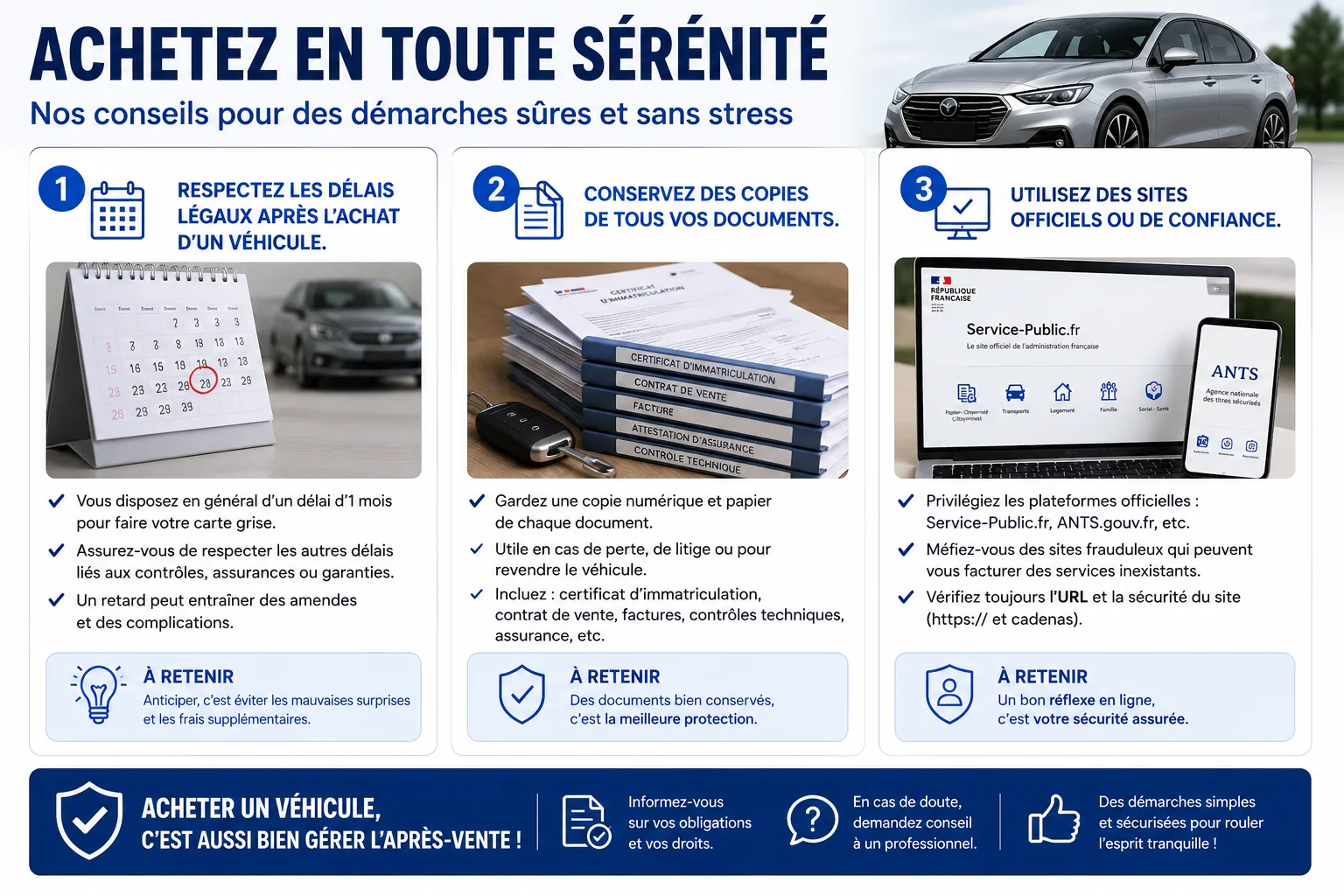 Acheter un véhicule en toute sécurité