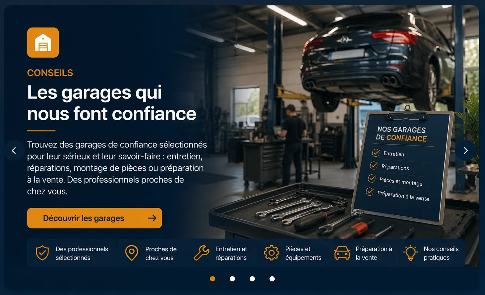 Annuaire des garages partenaires